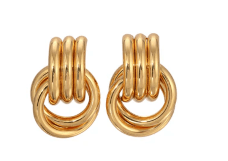 Gold Mini Knot Earrings - Amor Lafayette
