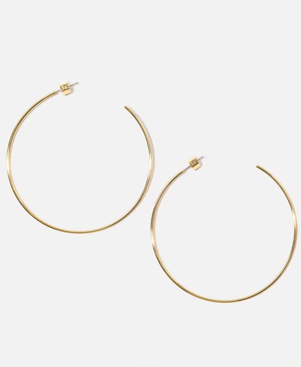 Gold Rylan Hoops - Amor Lafayette