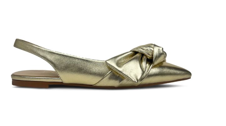 Gold Violet Slingback Flat - Amor Lafayette