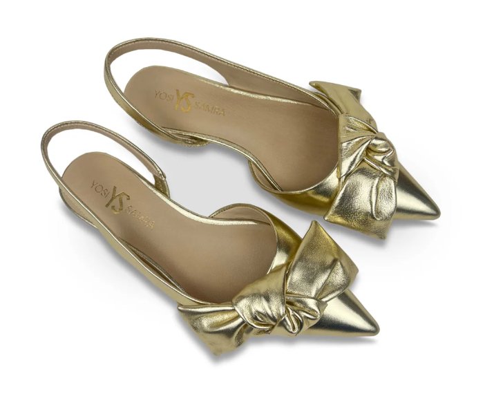 Gold Violet Slingback Flat - Amor Lafayette