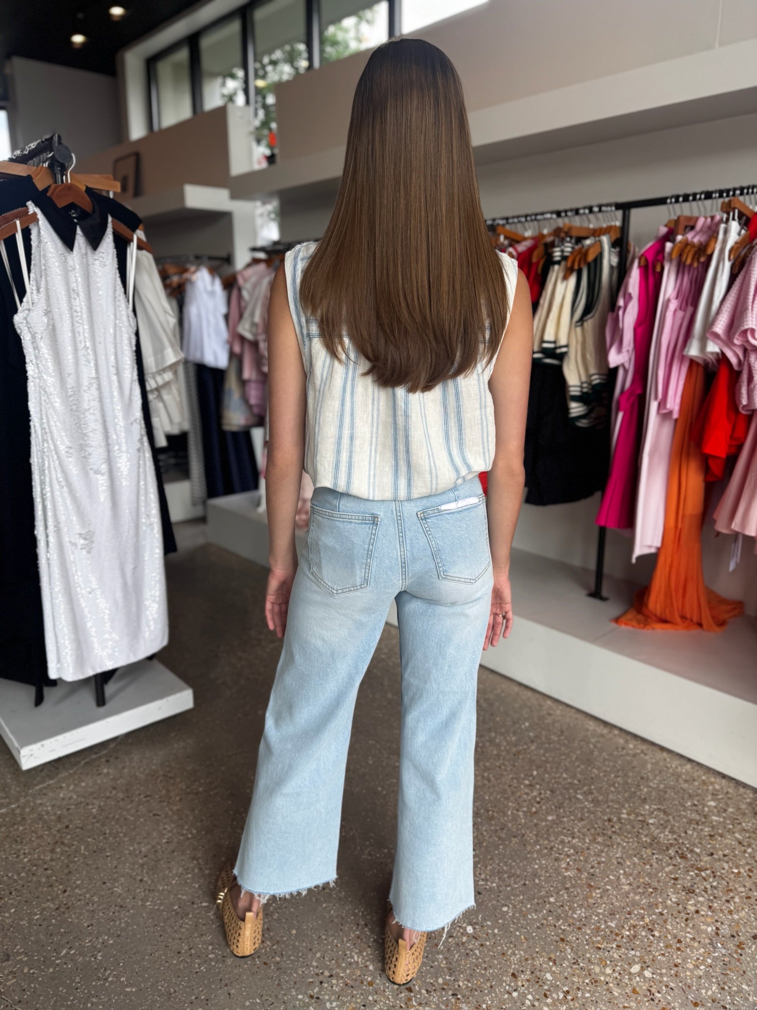 Gradiant Blue Stripe Daniela Shirt - Amor Lafayette