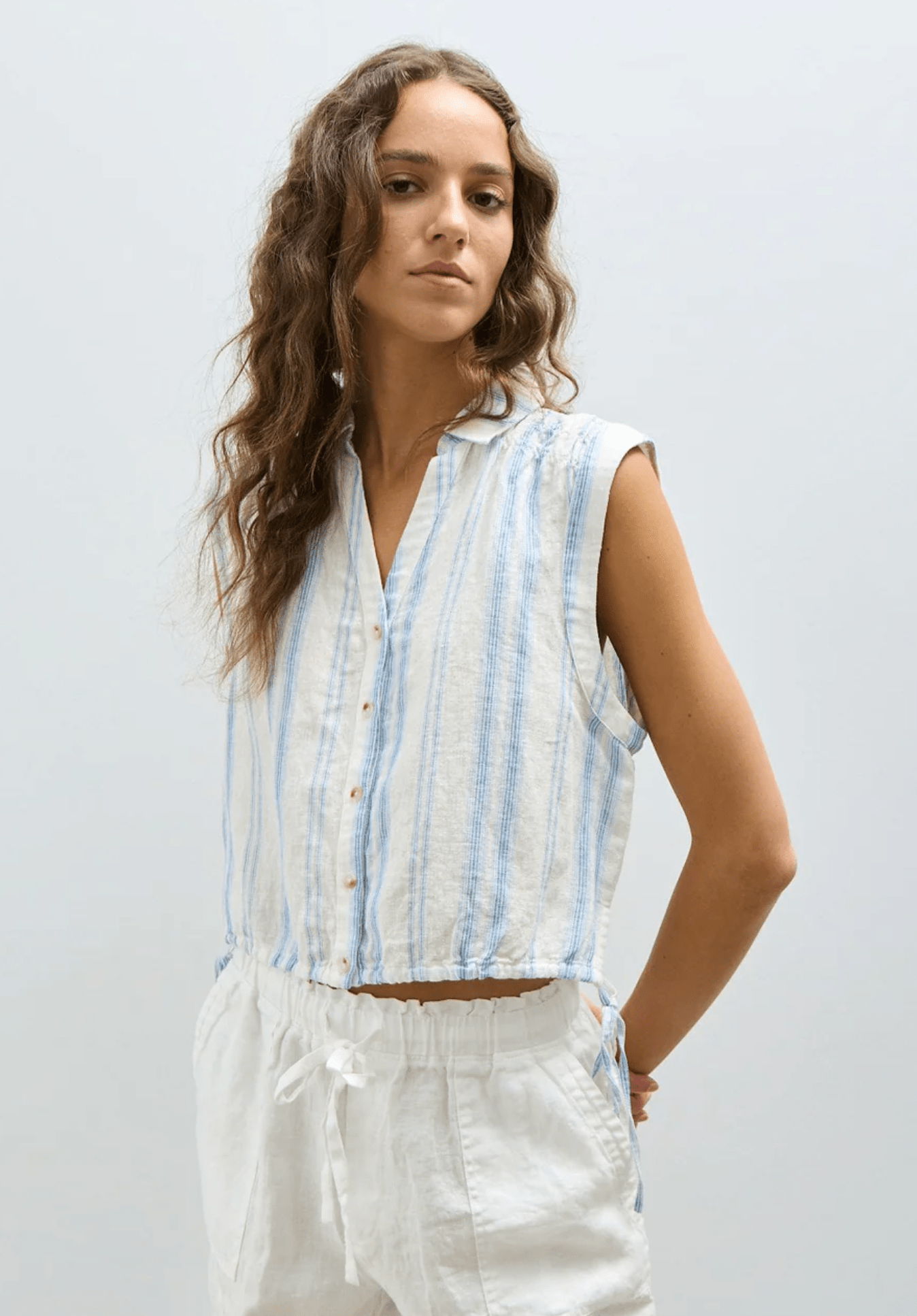 Gradiant Blue Stripe Daniela Shirt - Amor Lafayette