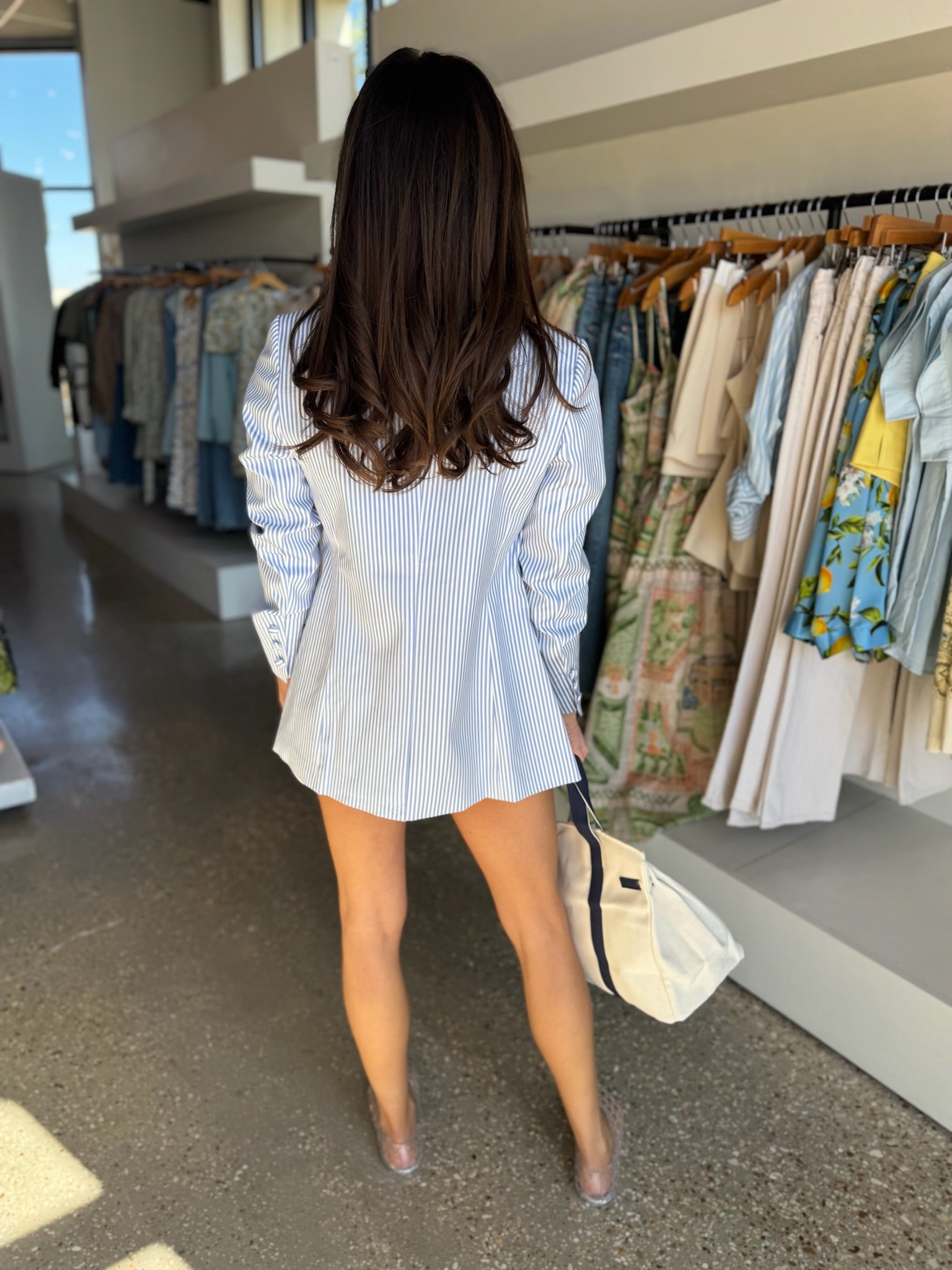 Grapemist Stripe Bristol Blazer - Amor Lafayette