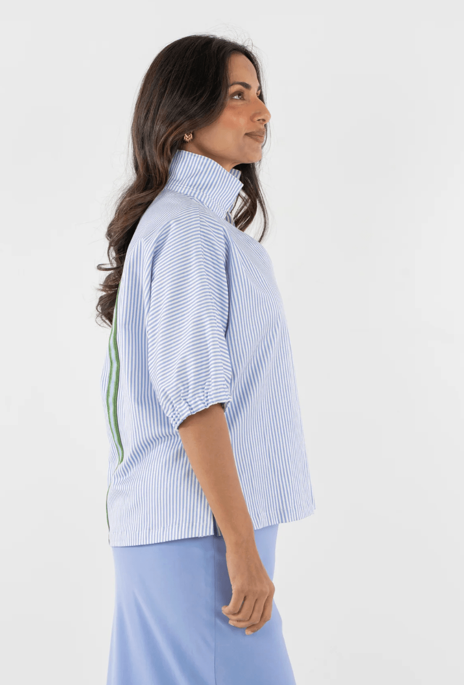 Grapemist Stripe Poppy Top - Amor Lafayette
