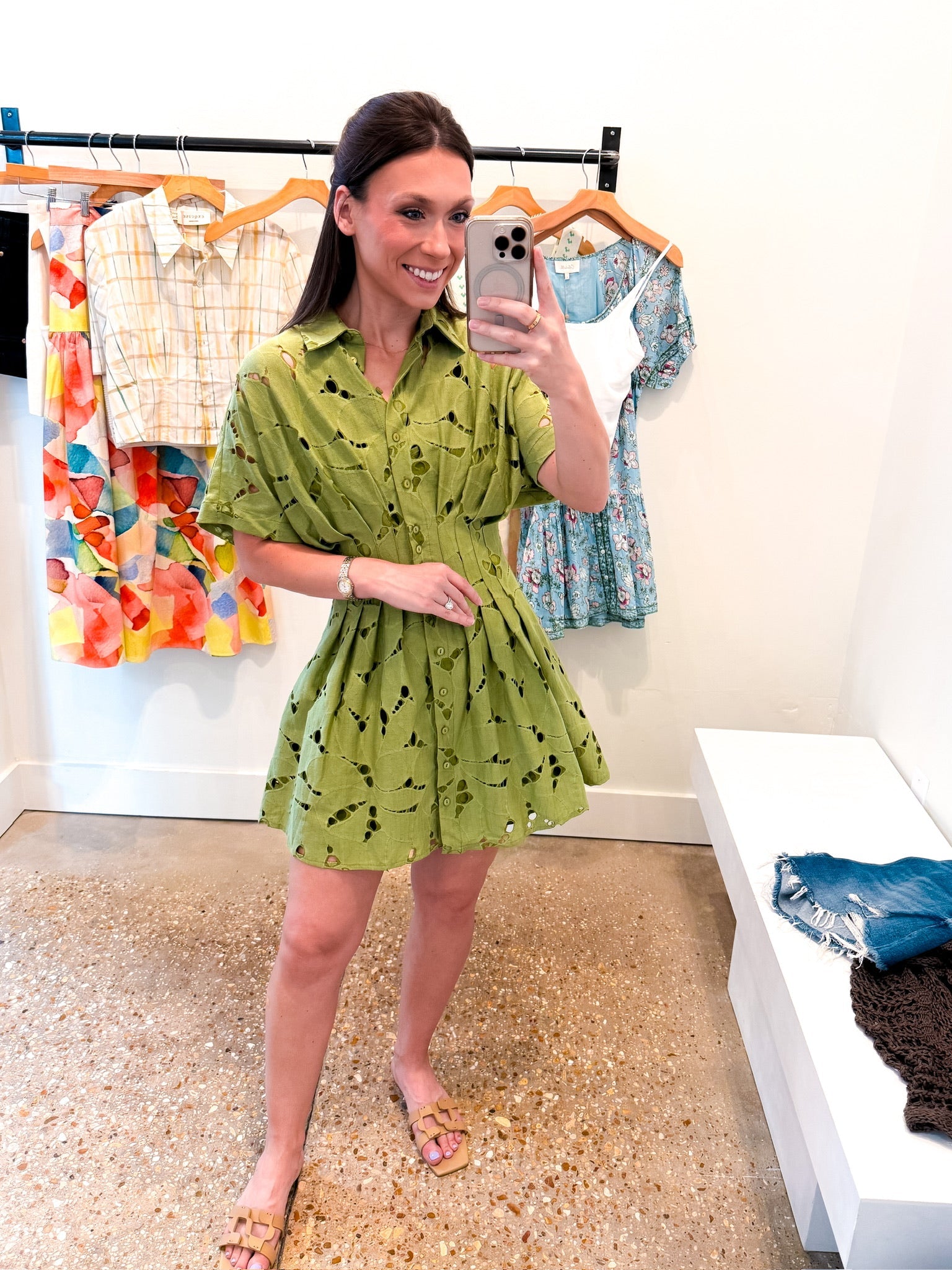 Green Angevin Dress - Amor Lafayette