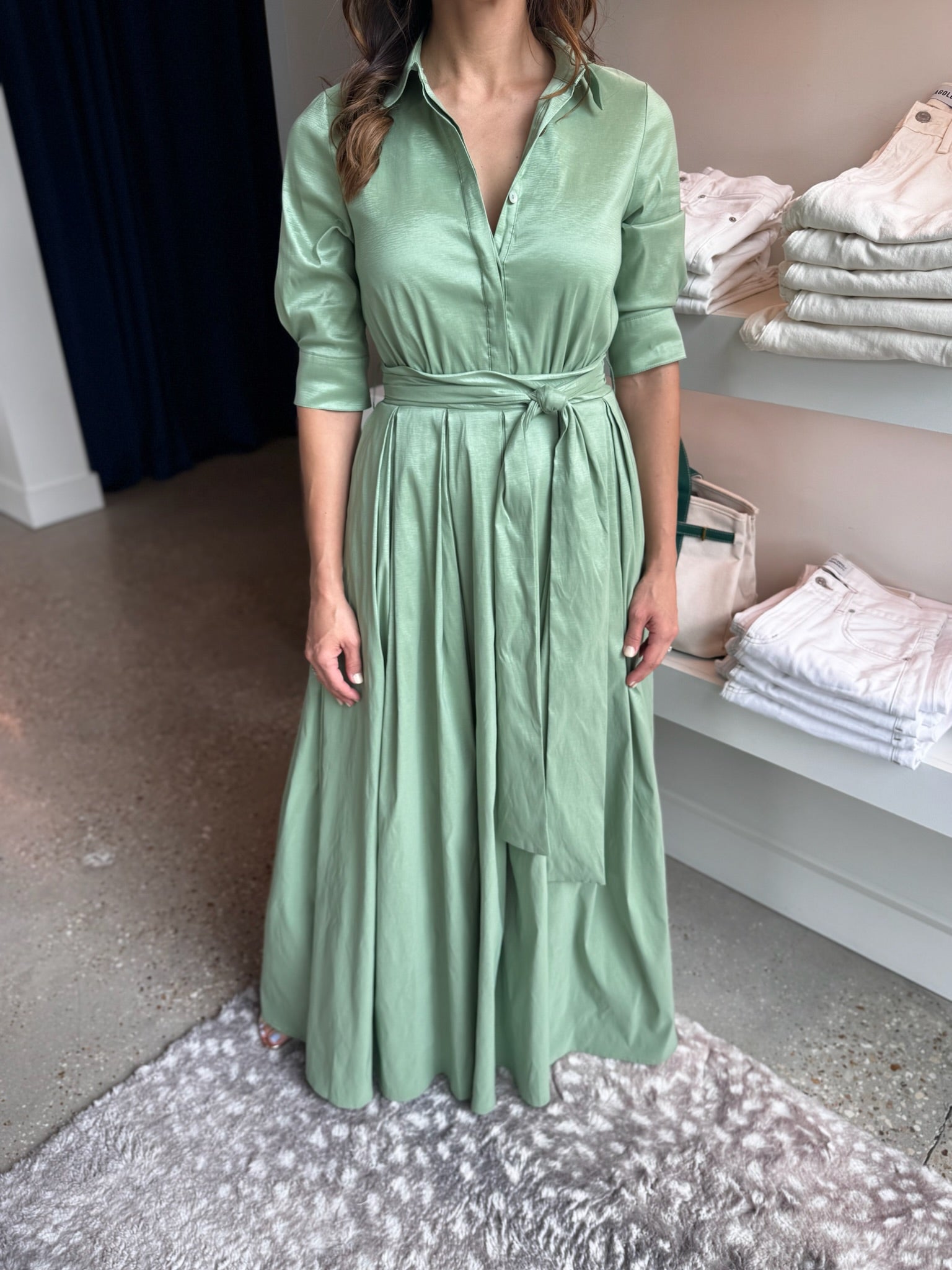 Green Jordana Dress - Amor Lafayette