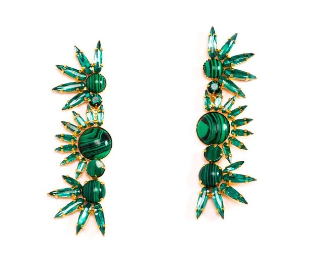 Green Livy Earrings - Amor Lafayette