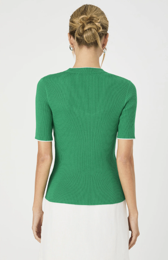 Green Mozza Short Sleeve Jumper - Amor Lafayette