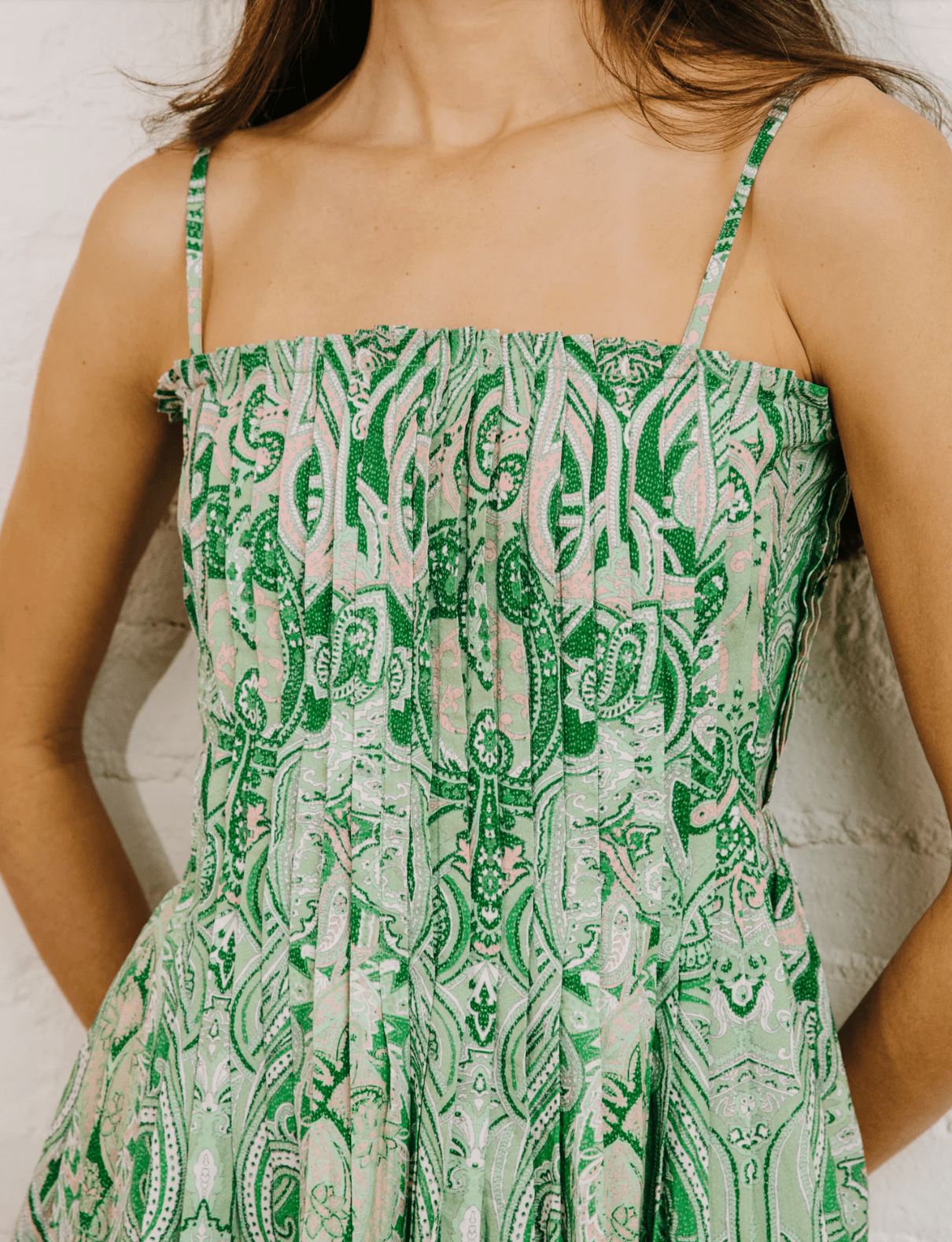 Green Paisley Karina Dress - Amor Lafayette