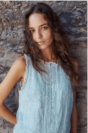 Green Stripe Zola Top - Amor Lafayette