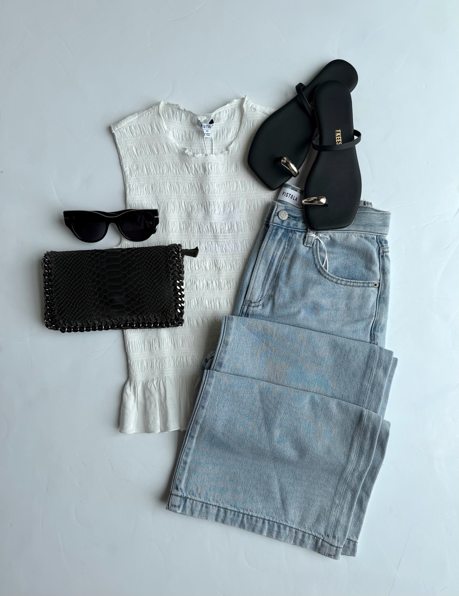 Gunmetal Italian Leather Clutch - Amor Lafayette