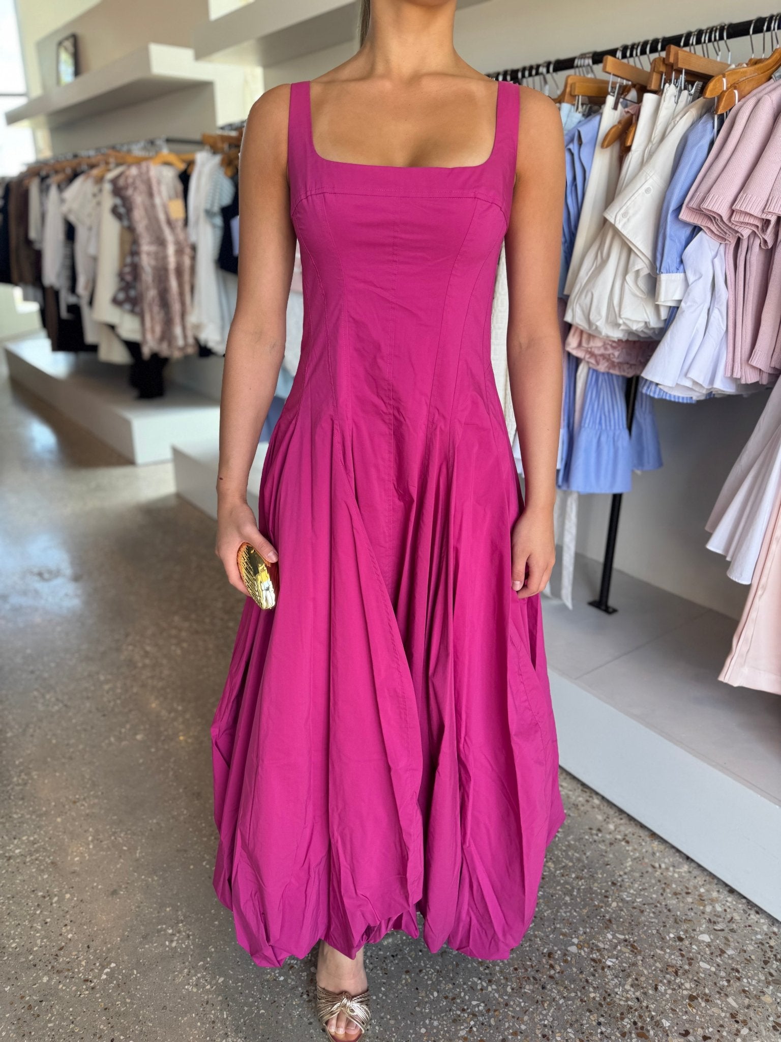 Hally Cotton Bubble Midi Dress - Amor Lafayette