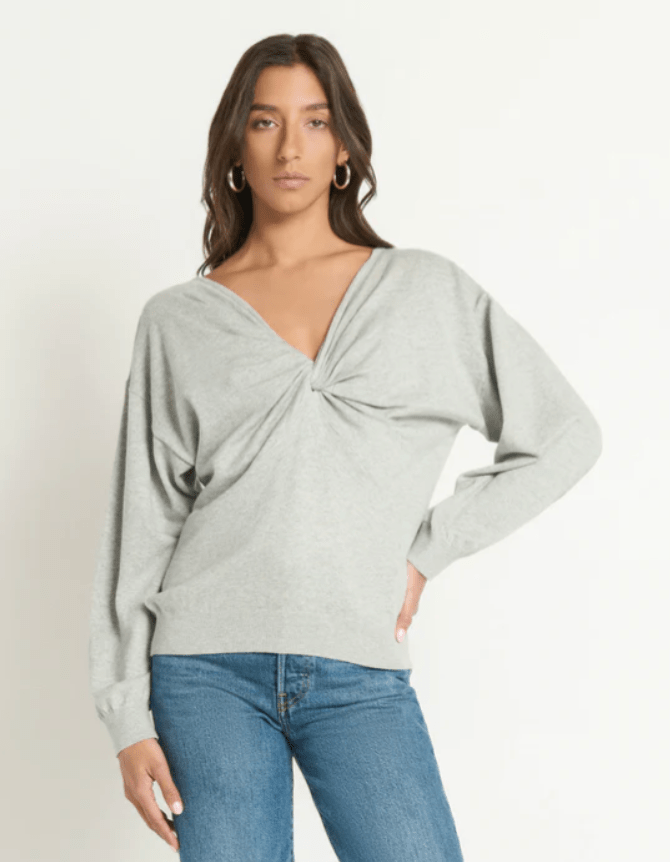 Heather Grey Jolie Sweater - Amor Lafayette