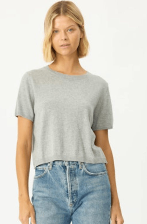 Heather Grey Palmer Tee - Amor Lafayette