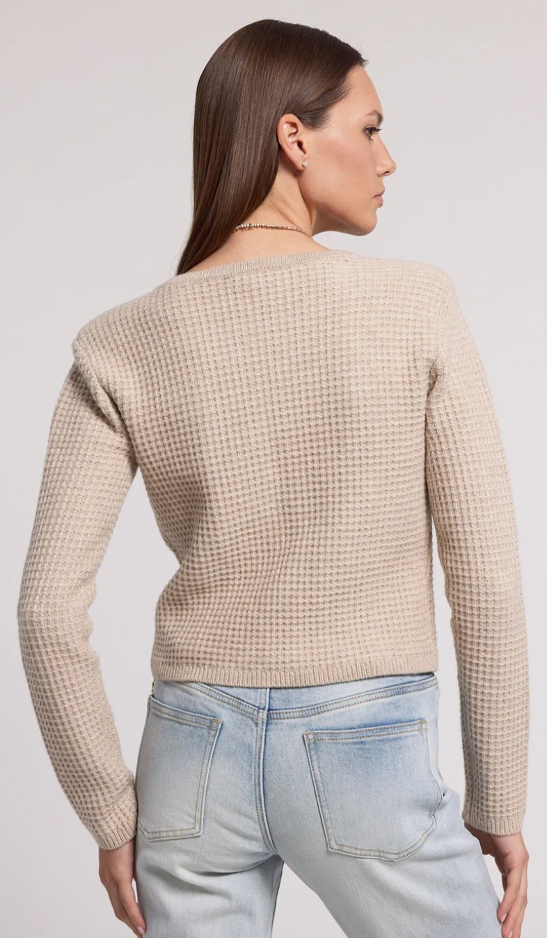 Heather Oatmeal Cypress Knit Cardigan - Amor Lafayette