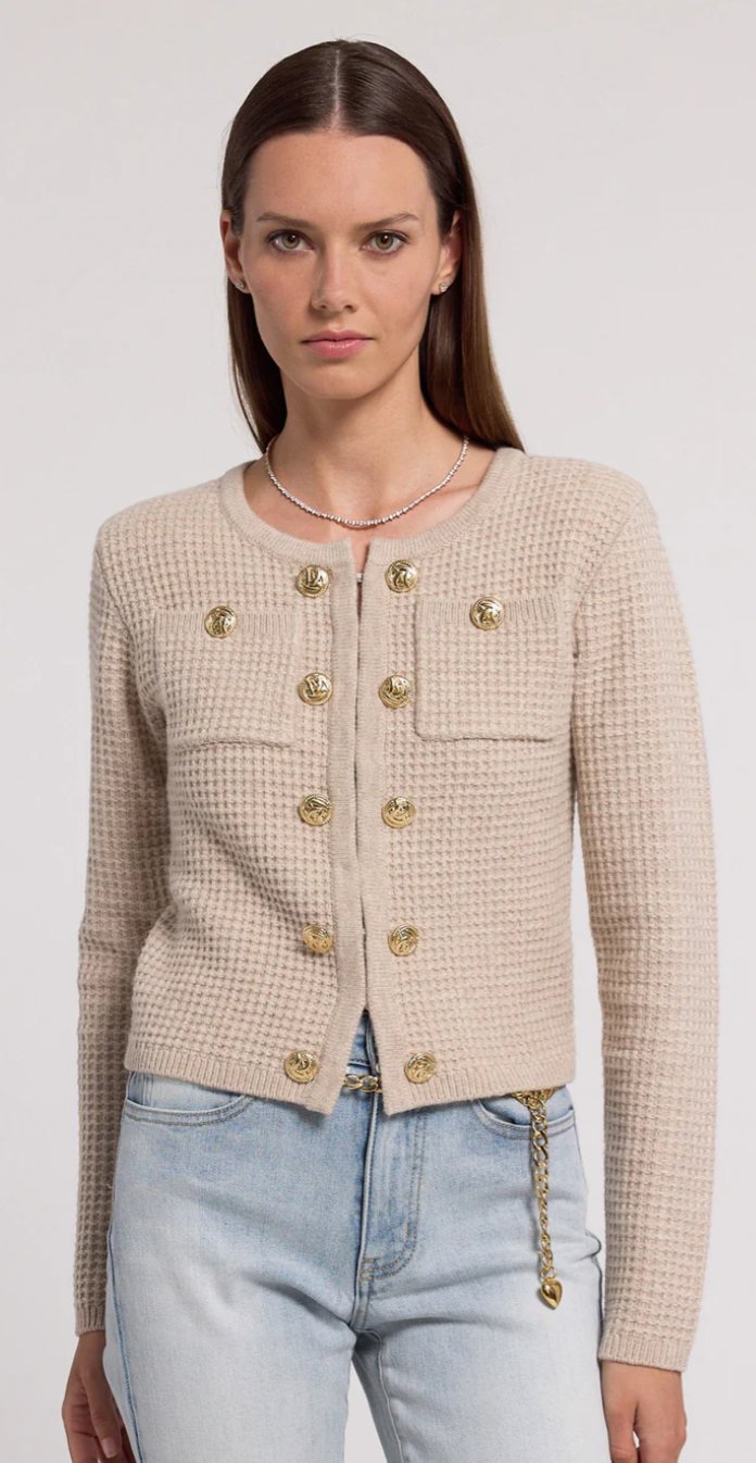 Heather Oatmeal Cypress Knit Cardigan - Amor Lafayette