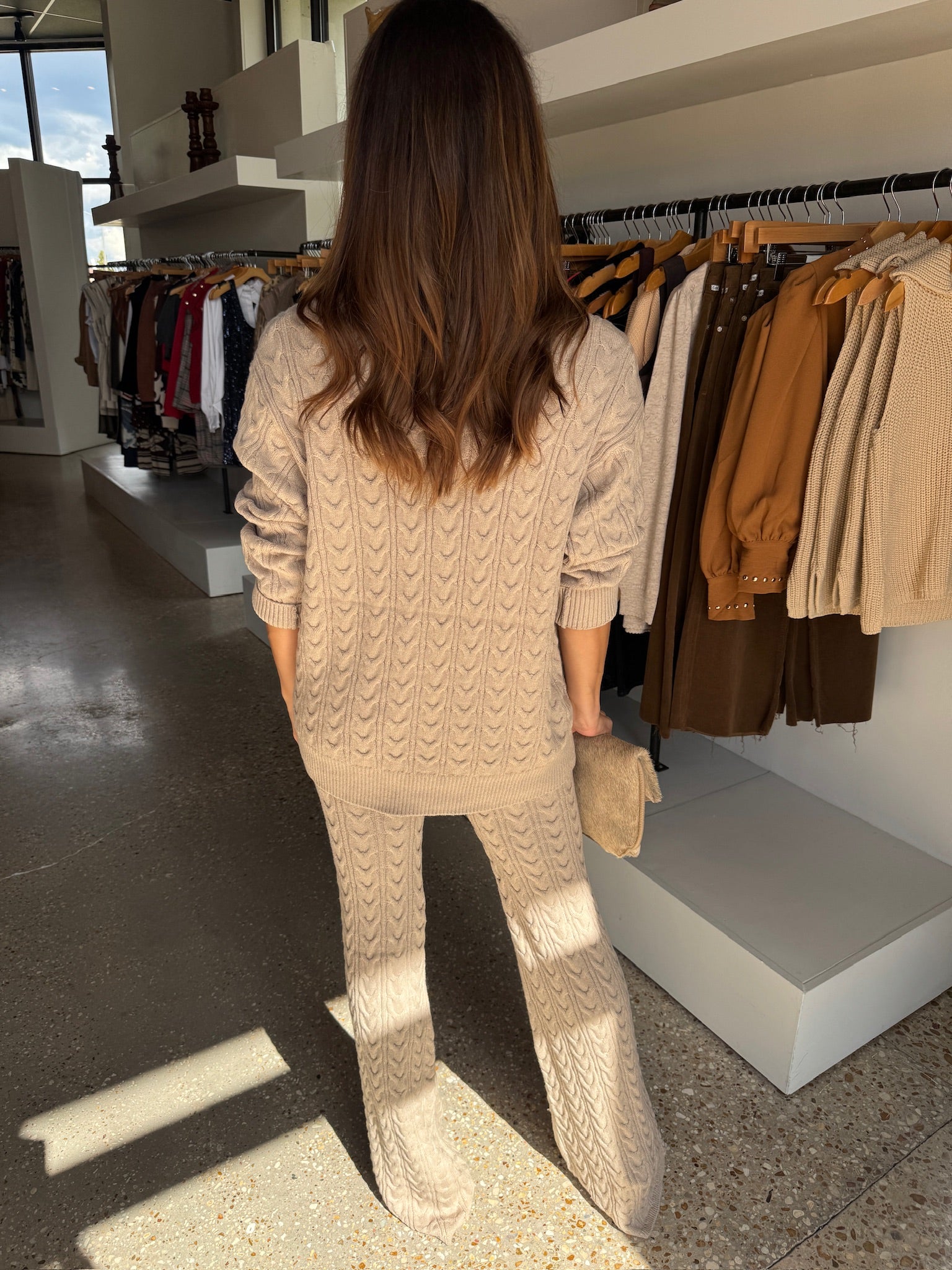 Heather Oatmeal Pierre Cardigan - Amor Lafayette