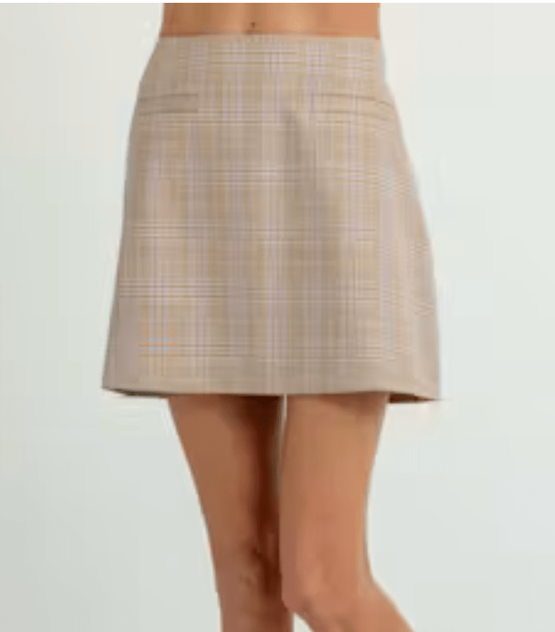 Heather Plaid GRANT SKIRT - Amor Lafayette