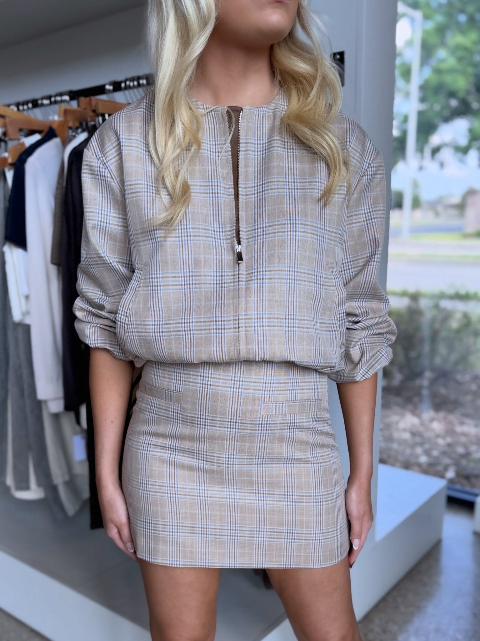 Heather Plaid IRIS JACKET - Amor Lafayette