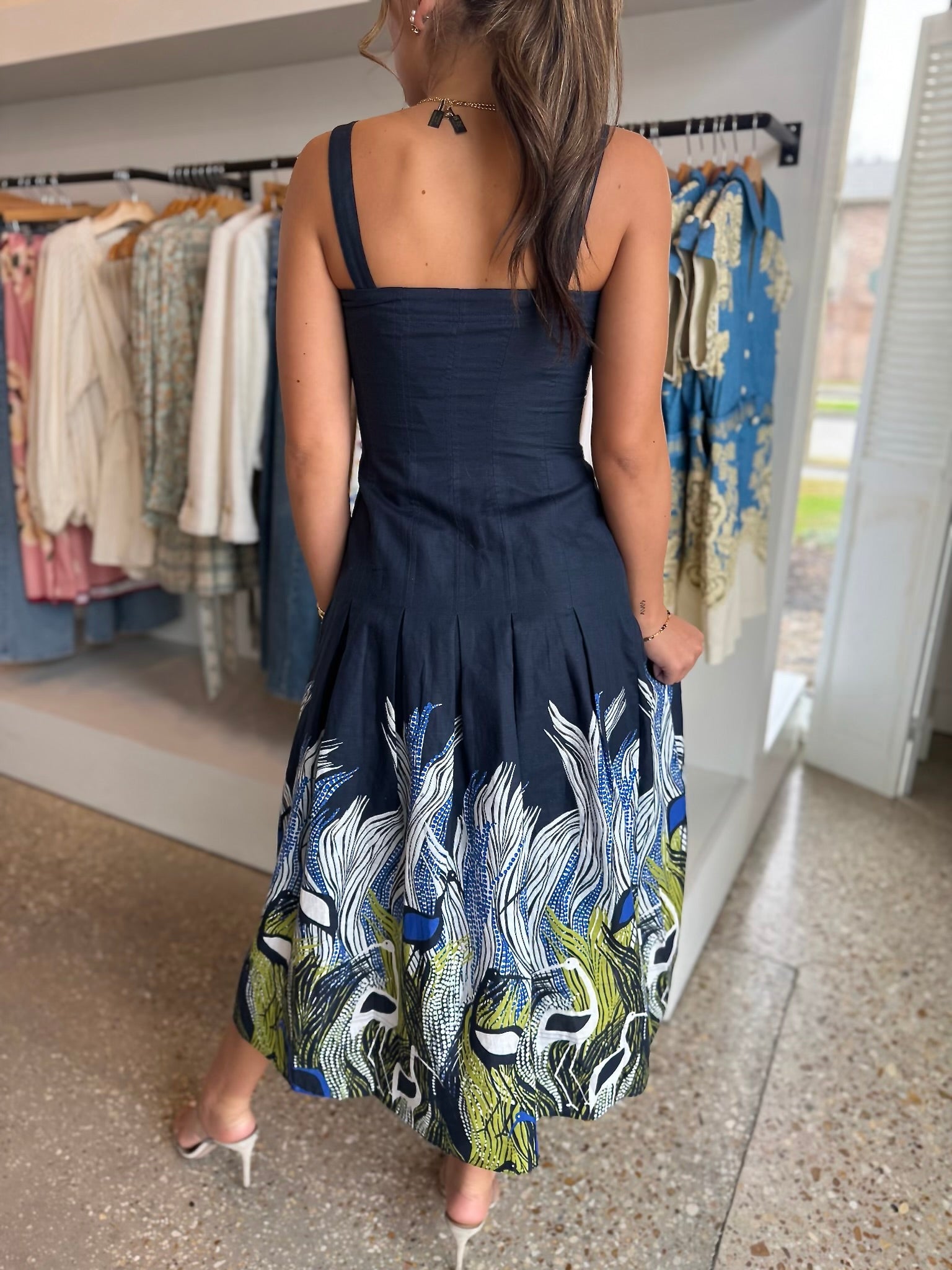 blue heron dress Organic Cotton Estelle Dress in | Women's XS