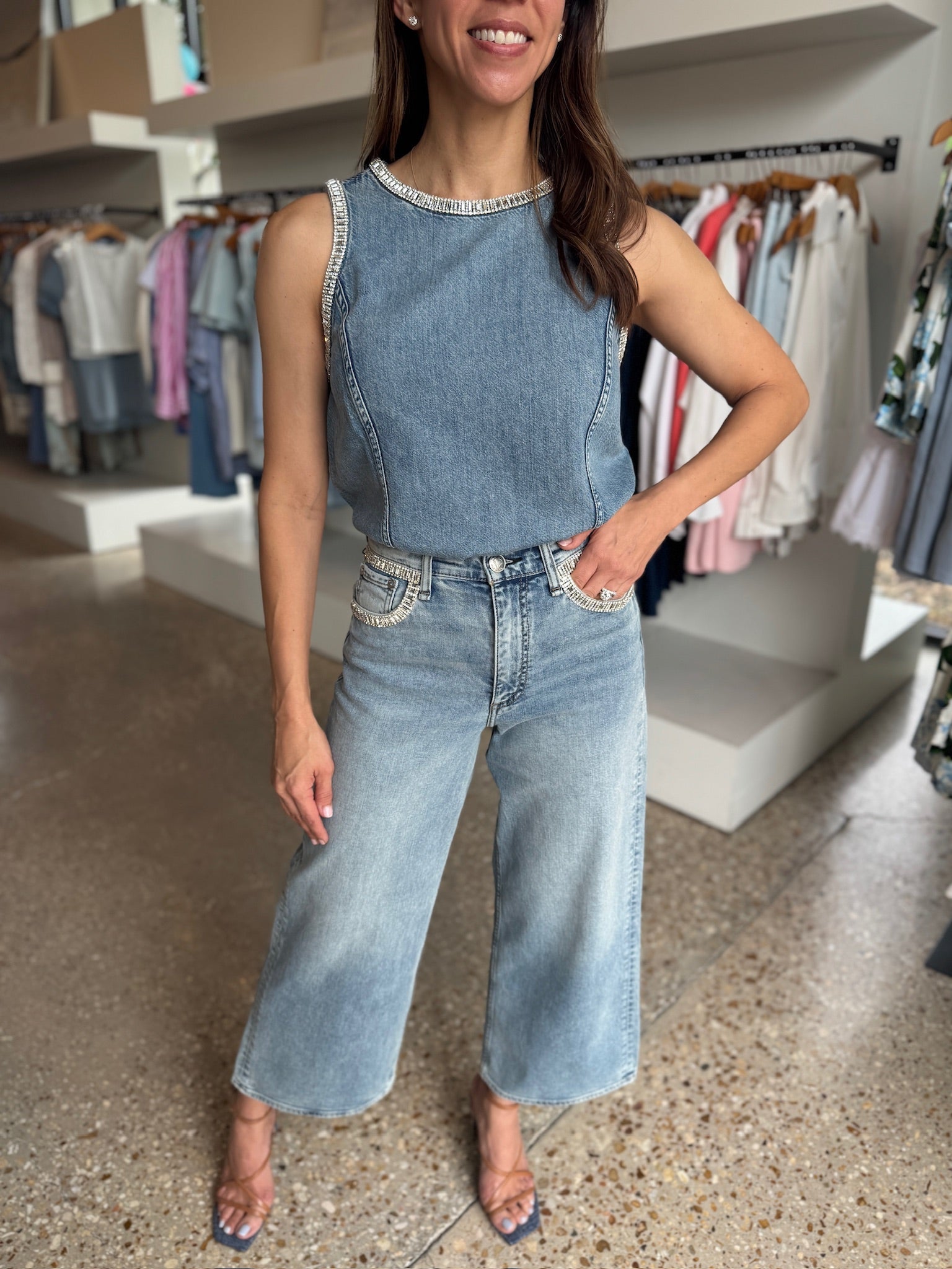 High Rise Andi Wide Leg Jean - Amor Lafayette