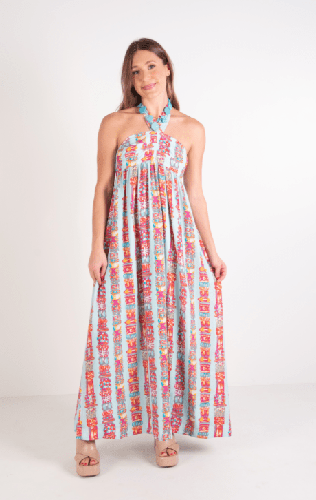 Iconic Iris Zoe Halter Dress - Amor Lafayette