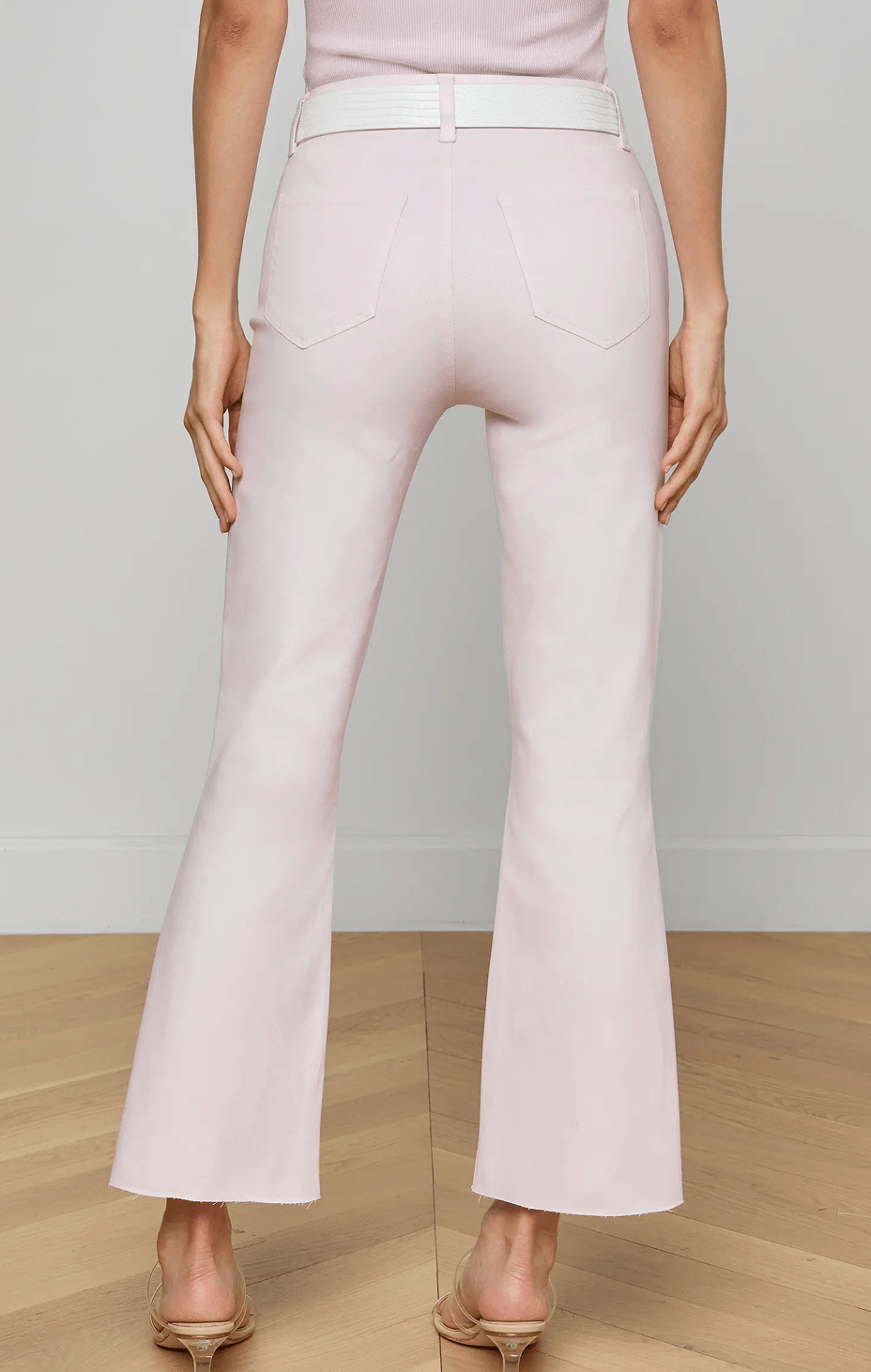 Icy Lilac Coated Kendra Crop Flare - Amor Lafayette