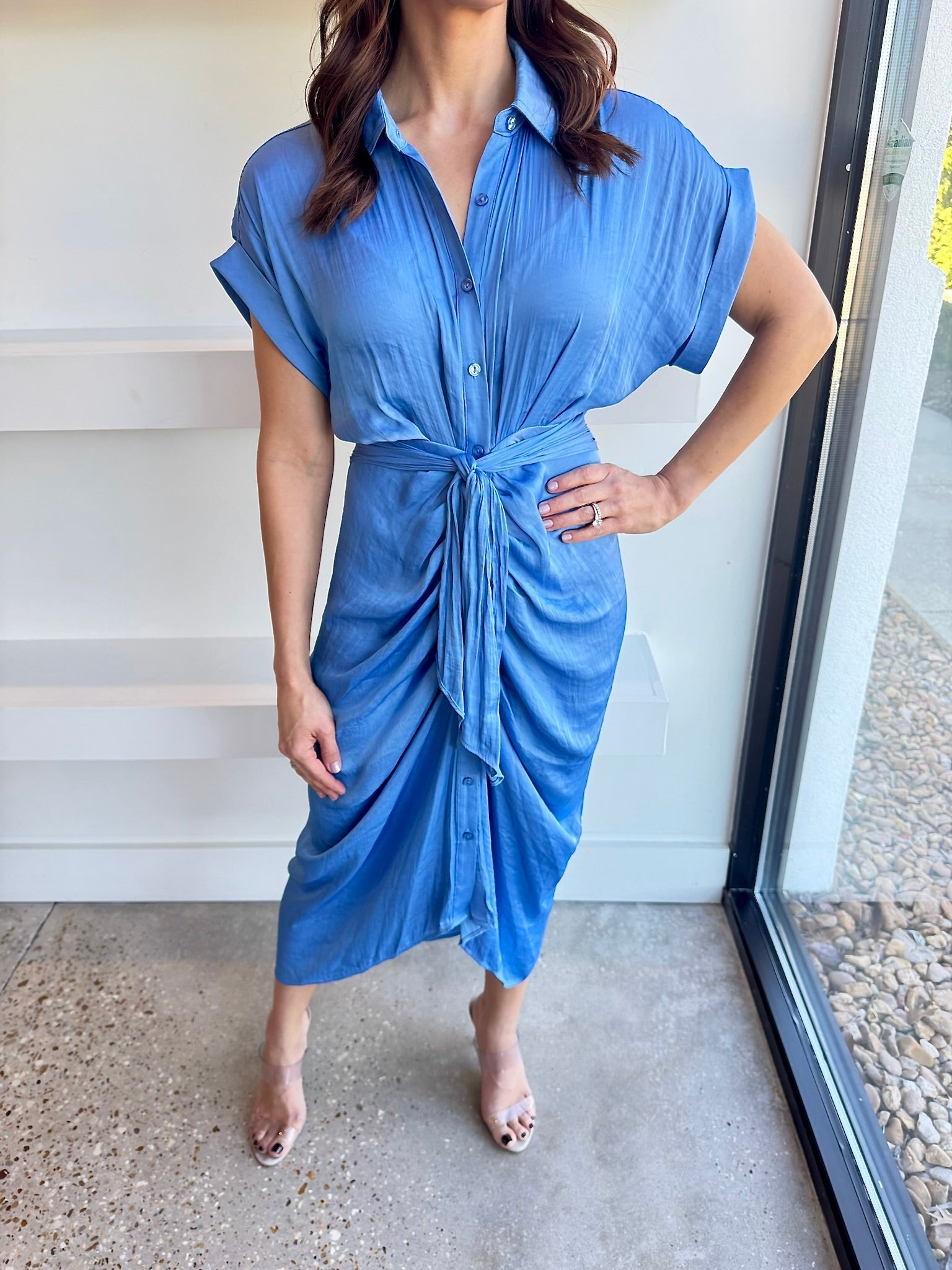 Indigo Blue Tori Dress - Amor Lafayette