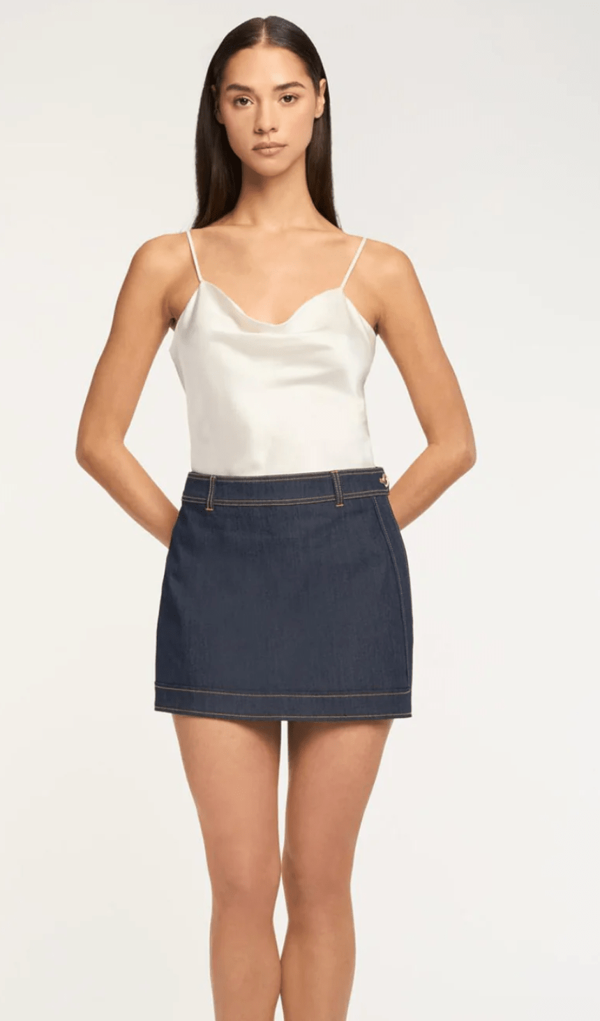 Indigo LARSA JEAN SKORT - Amor Lafayette