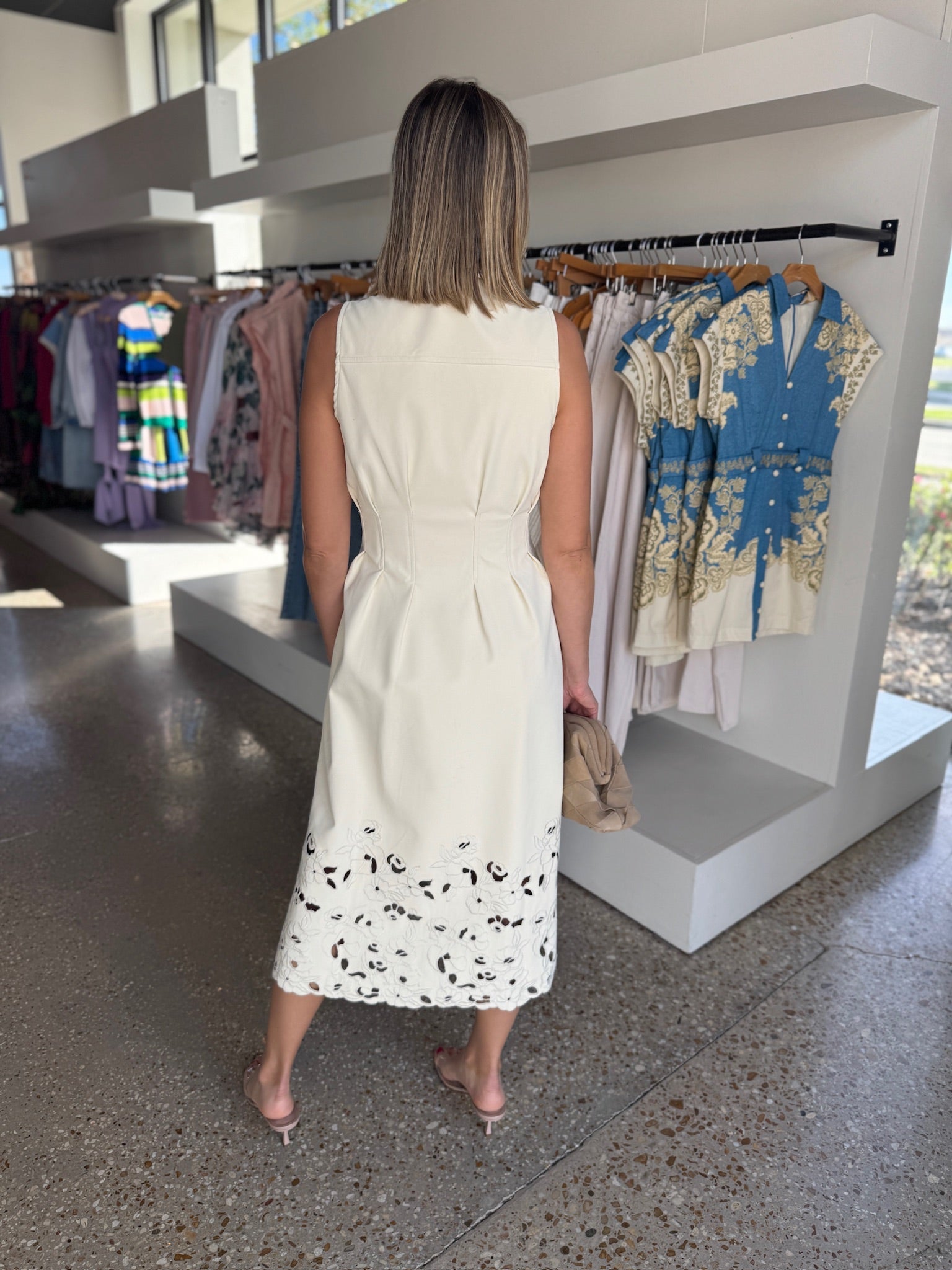 Ivory Alitzel Midi Dress - Amor Lafayette