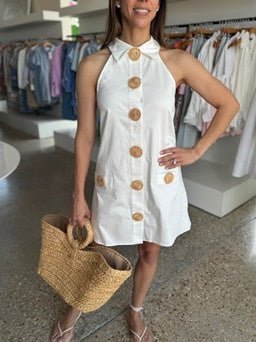 Ivory Amber Mini Dress - Amor Lafayette