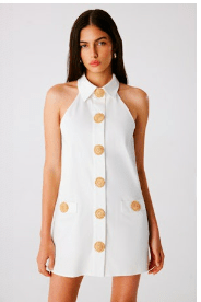 Ivory Amber Mini Dress - Amor Lafayette