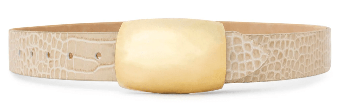 Ivory Croc Milou Belt - Amor Lafayette