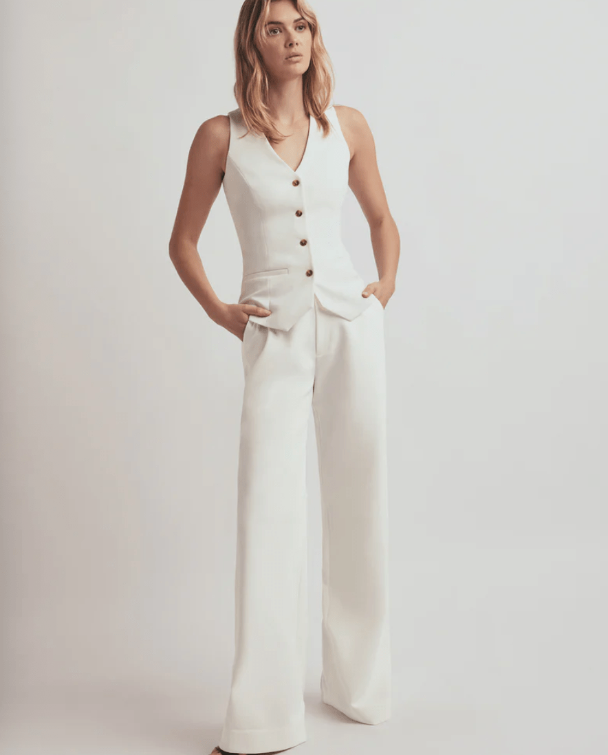 Ivory Jones Wide Leg Pant - Amor Lafayette