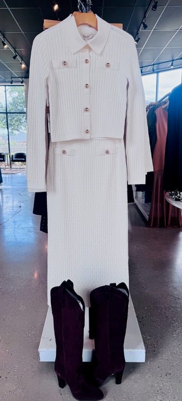 IVORY MILLA MIDI SKIRT - Amor Lafayette