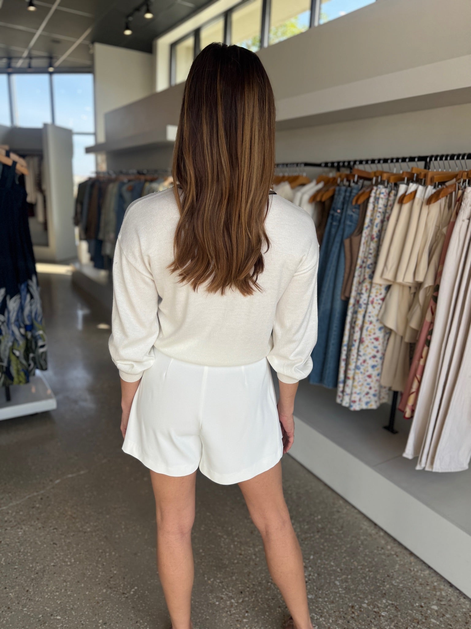 Ivory Naamah Pleated Short - Amor Lafayette