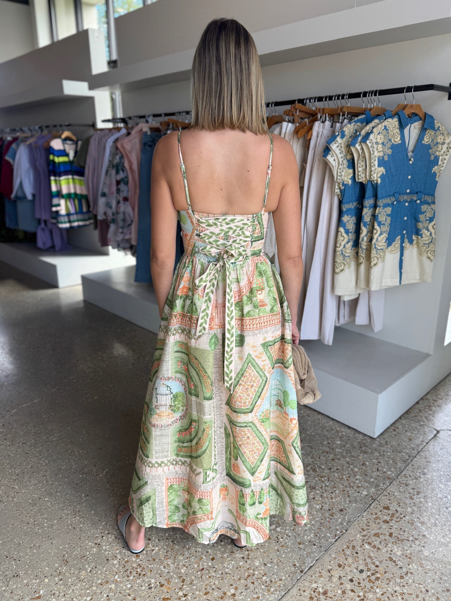 Ivory Olive Sariyah Maxi Dress - Amor Lafayette