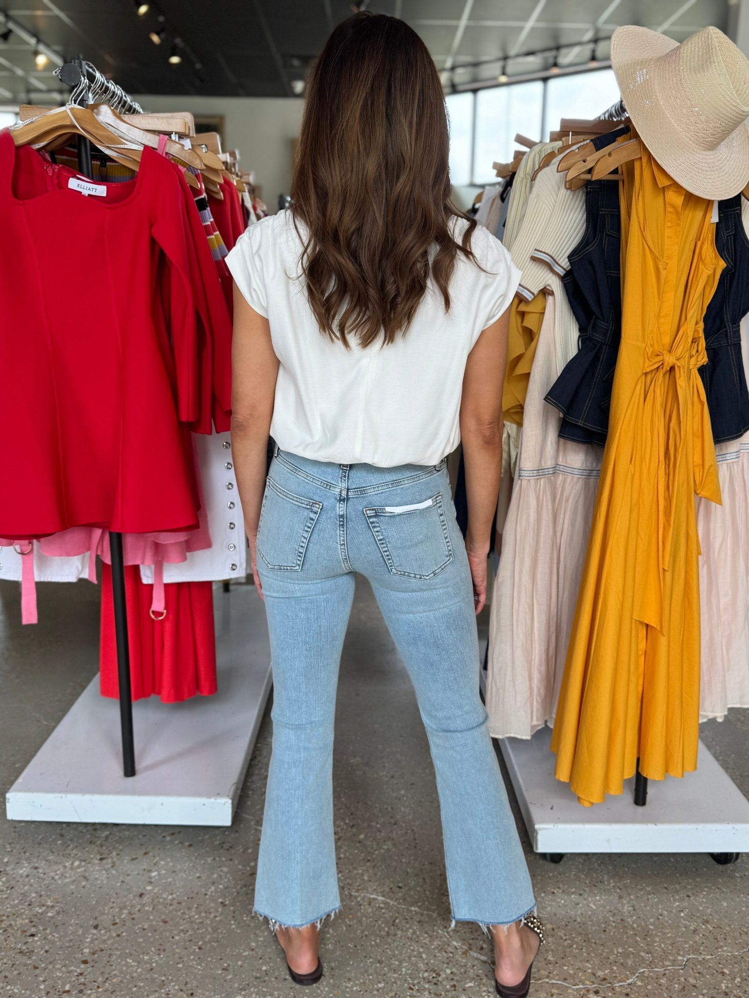 Ivory Samara Cap Sleeve Bubble Hem Top - Amor Lafayette