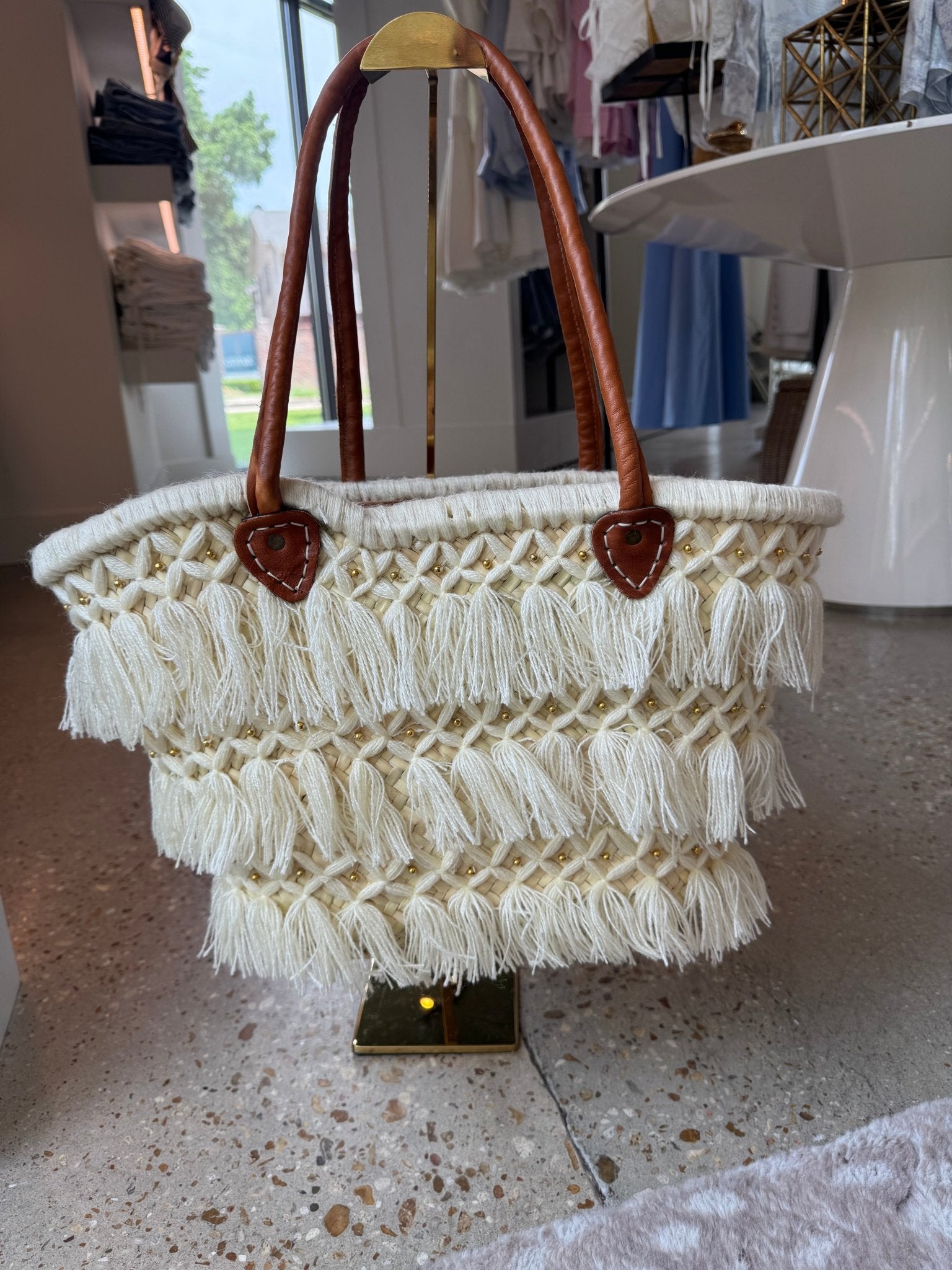 Ivory Sands Tassel Tote - Amor Lafayette