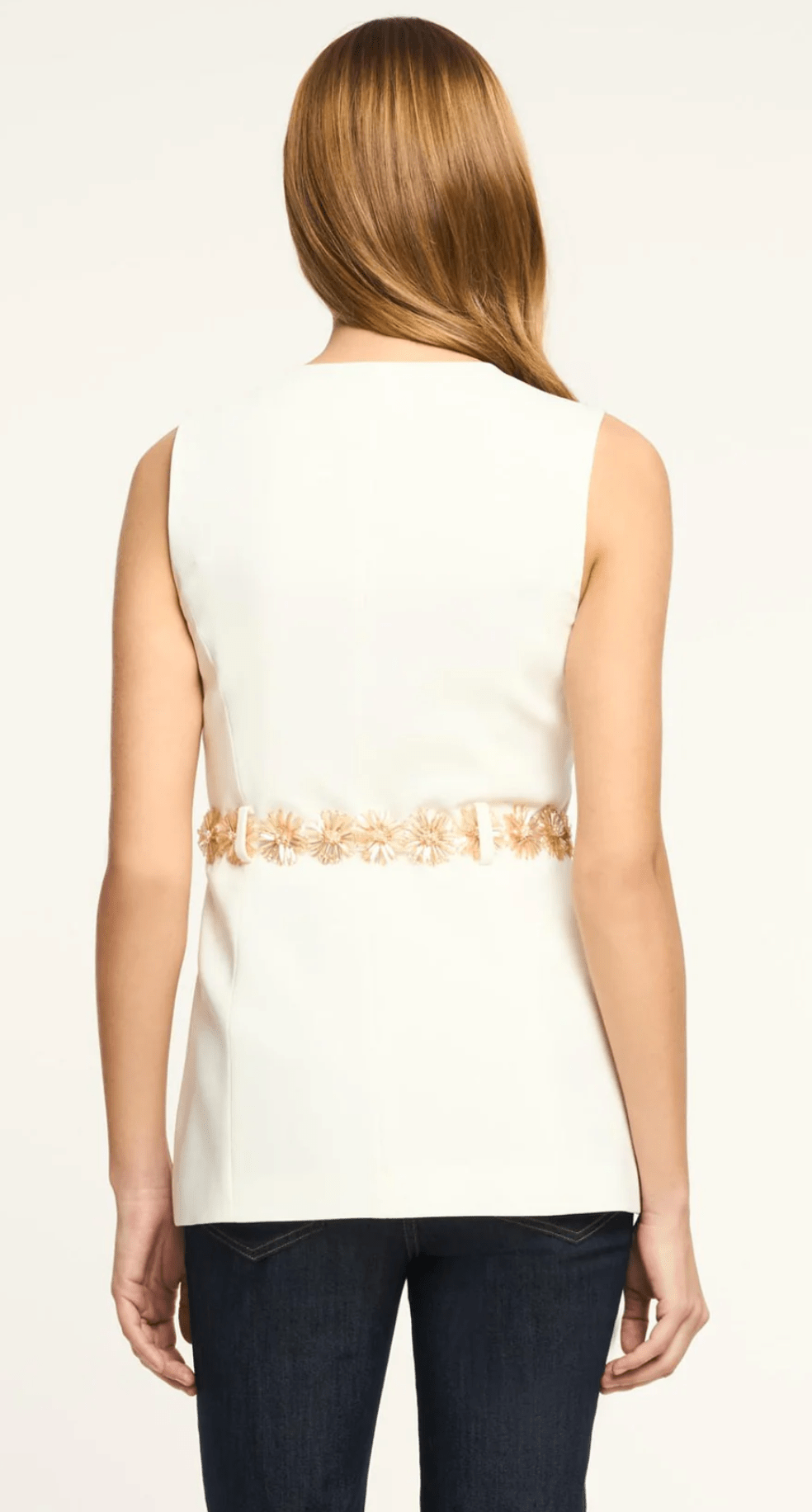 Ivory Sunflare Belt Kole Vest - Amor Lafayette