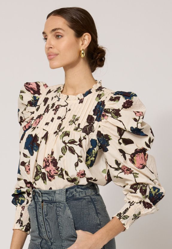 Jardin Print Irina Blouse - Amor Lafayette