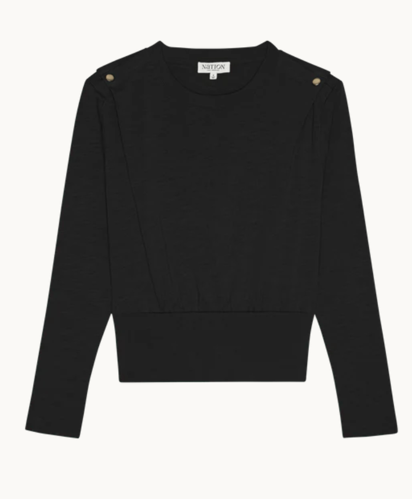 Jet Black Brixton Top - Amor Lafayette