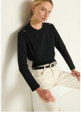 Jet Black Brixton Top - Amor Lafayette