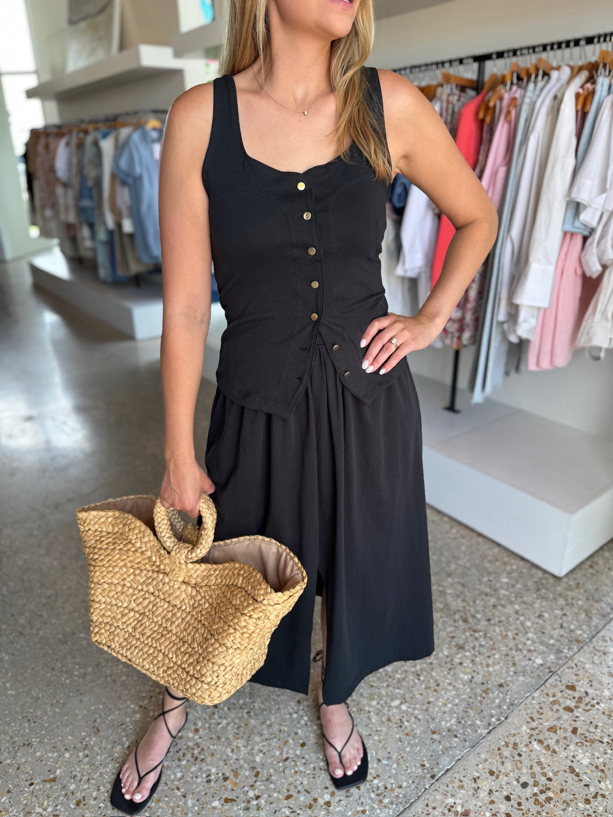 Jet Black Vida Skirt - Amor Lafayette