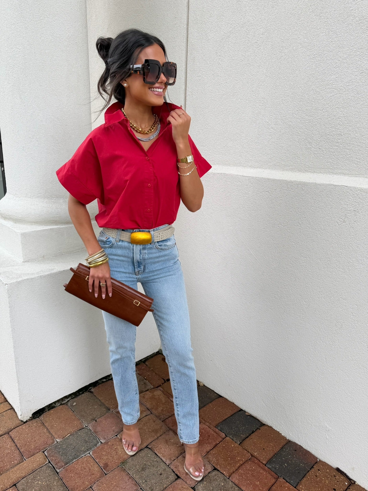 Jillian Top in Chili - Amor Lafayette