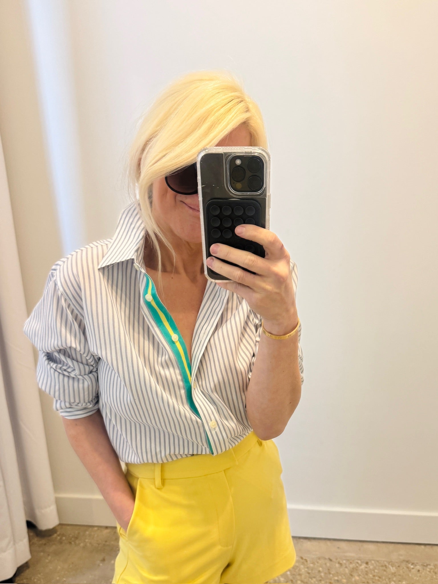 Juliana Contrast Stripe Long Sleeve Top - Amor Lafayette