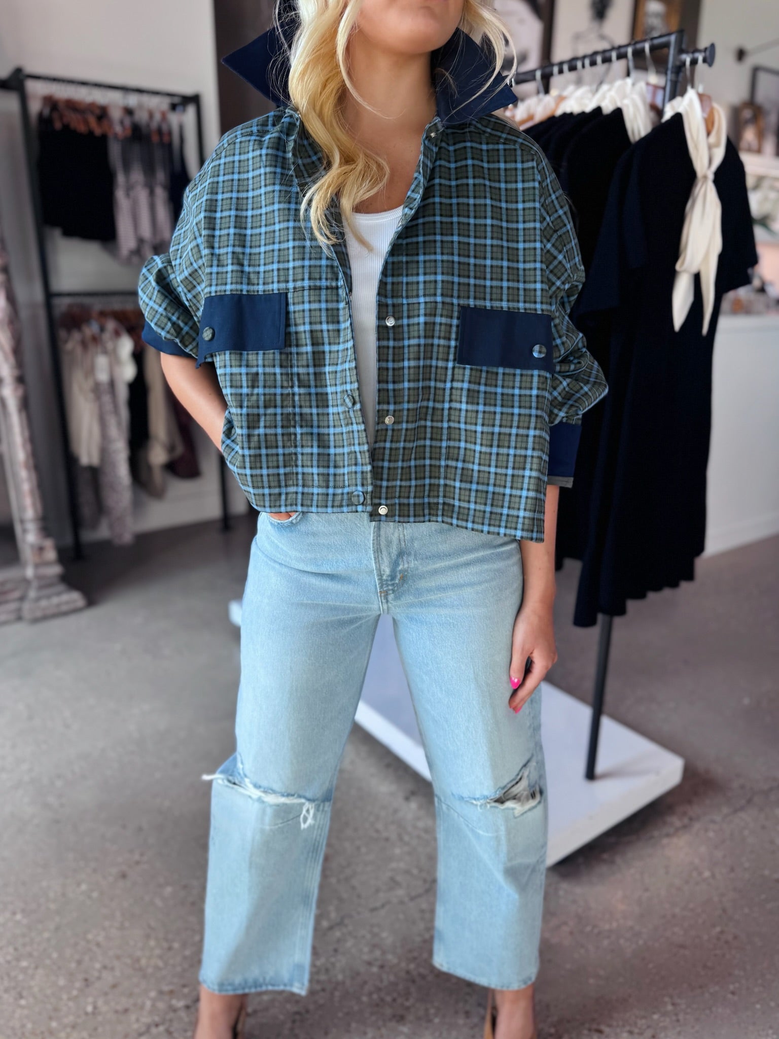 Kaki Monica Jacket - Amor Lafayette