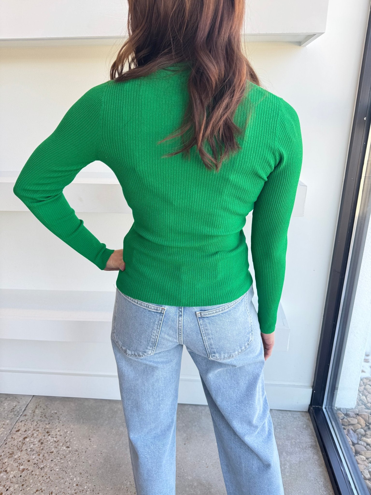 Kelly Green Dita Sweater - Amor Lafayette