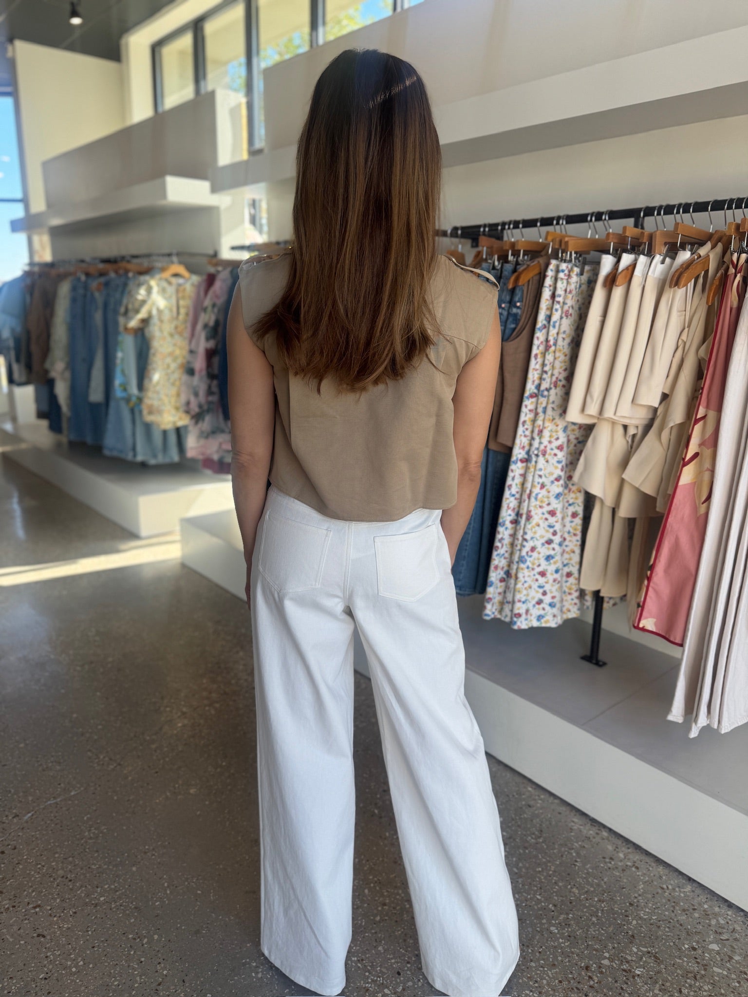 Khaki Sola Trench Vest - Amor Lafayette