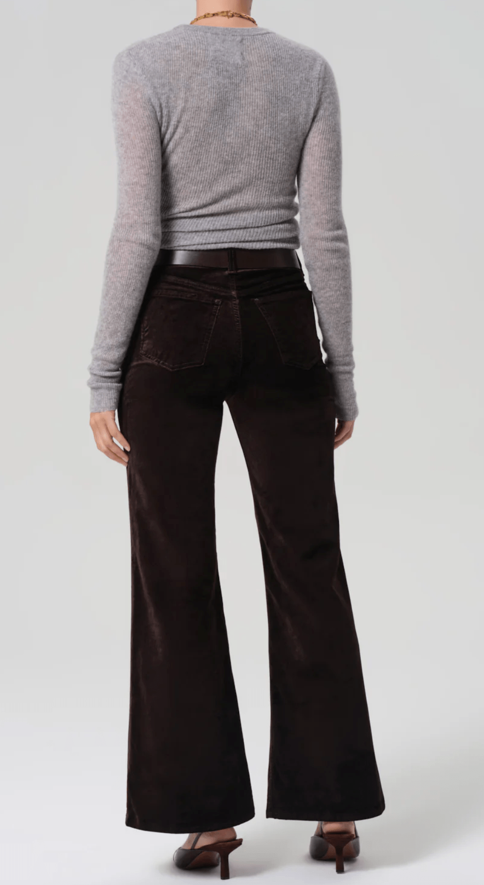 Kimberly 70's Flare In Espresso Velvet - Amor Lafayette